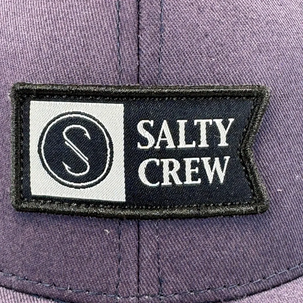Salty Crew trucker hat purple‎ navy mesh embroidered logo adjustable snapback